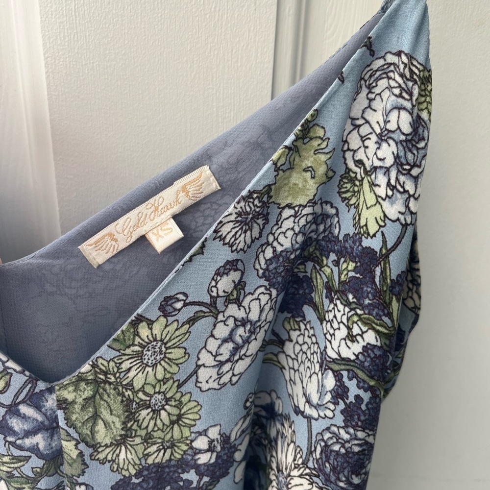 Gold Hawk Floral Silk Jumpsuit - Picture 6 of 13